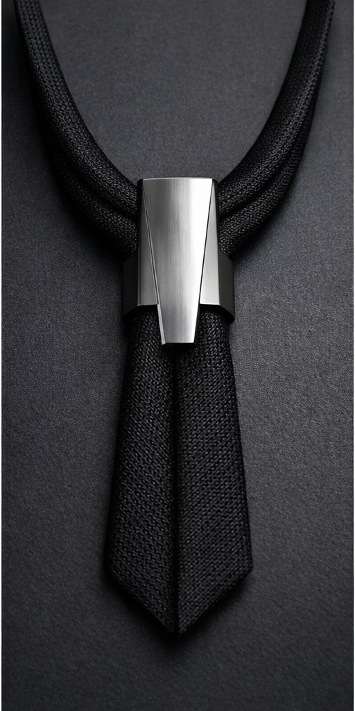 Close-up of the brushed stainless steel Knotless clasp and woven blade
